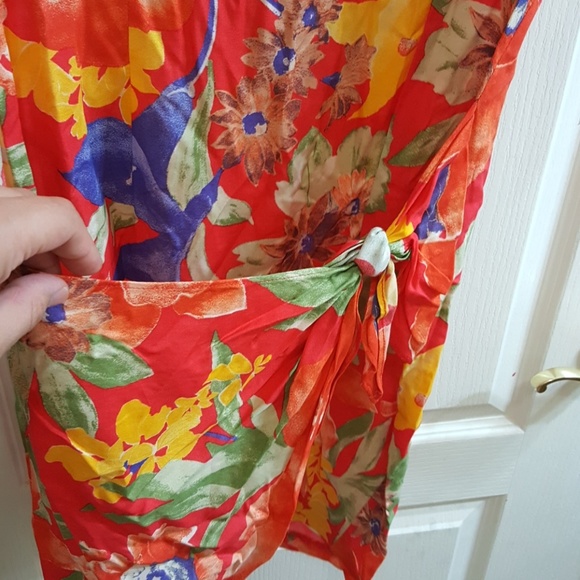 Vintage Byer Too! 90s vibrant red sarong dress - Picture 6 of 6